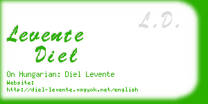 levente diel business card